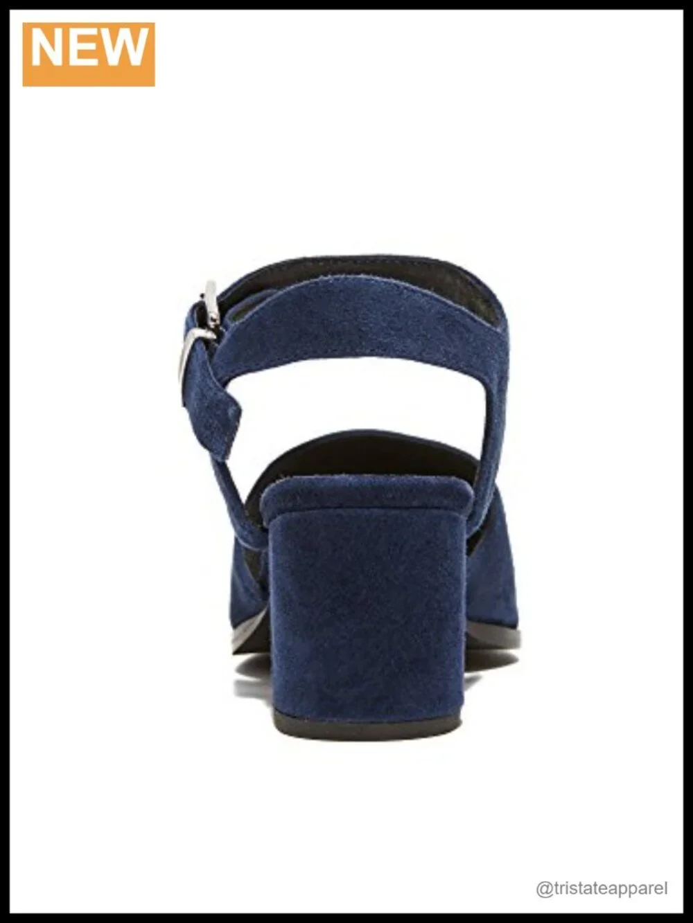 Suede Heeled Sandals with Buckle Ankle Strap & Block Mid Heel